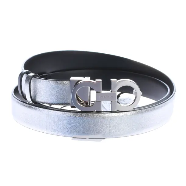 Gürtel, in Silber, Leder, Salvatore Ferragamo