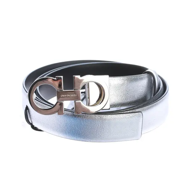 Gürtel, in Silber, Leder, Salvatore Ferragamo
