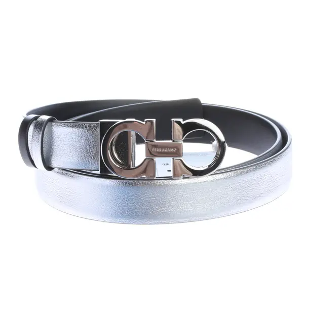 Gürtel, in Silber, Leder, Salvatore Ferragamo