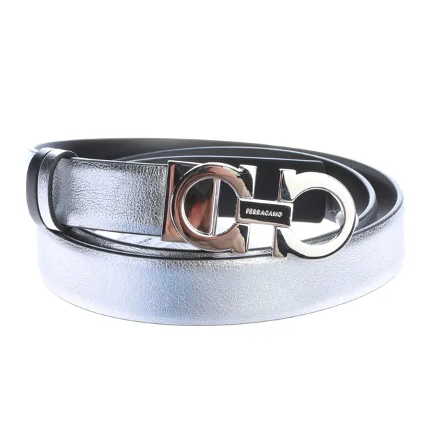 Gürtel, in Silber, Leder, Salvatore Ferragamo