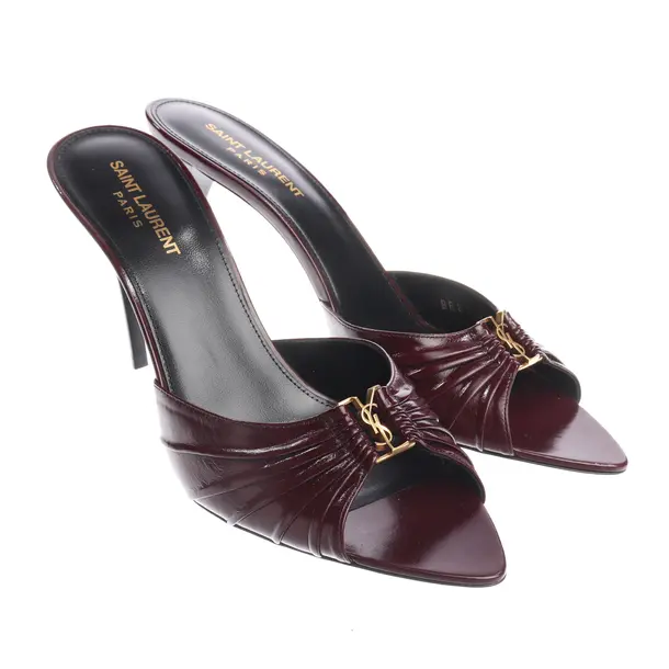 Heeled Sandals, in Bordeaux, Saint Laurent