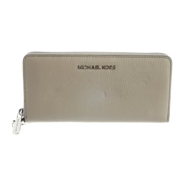 Geldbörse, in Hellgrau, Leder, Michael Kors