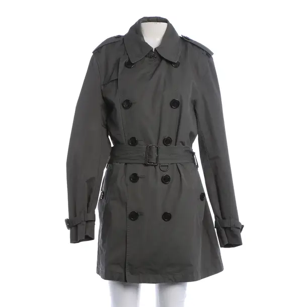Mid-Season Coat, in Gray, Cotton, Burberry Brit