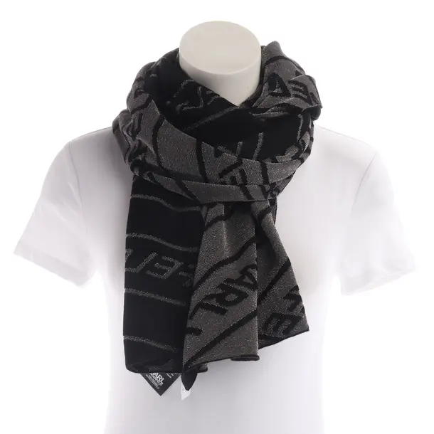 Scarf, in Black, Wool, Karl Lagerfeld