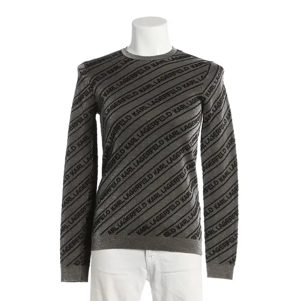 Jumper, in Gray, Wool, Karl Lagerfeld