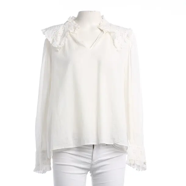 Blouse, in Cream, Cotton, Ba&sh