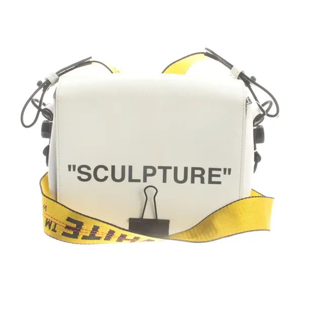 Shoulder Bag, in White, Leather, Off-White