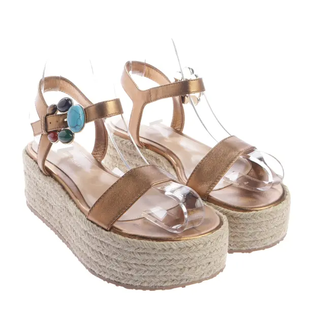 Wedges, in Gold, Gianvito Rossi