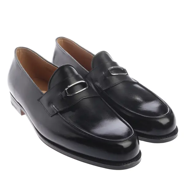Loafers, in Black, John Lobb