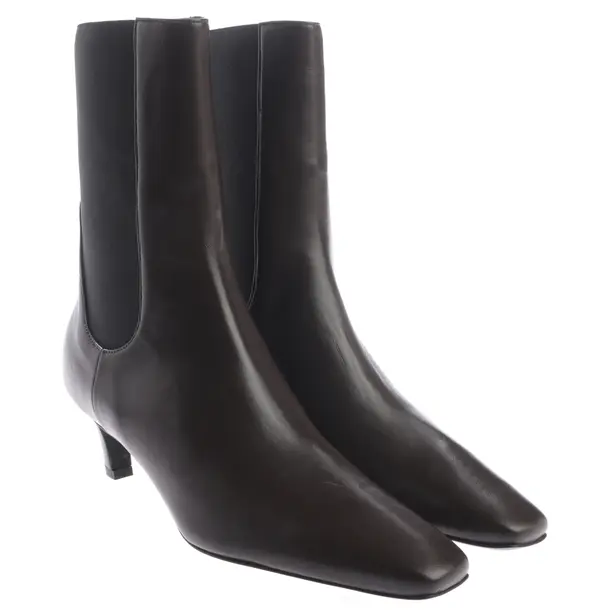 Ankle Boots, in Dark Brown, Totême