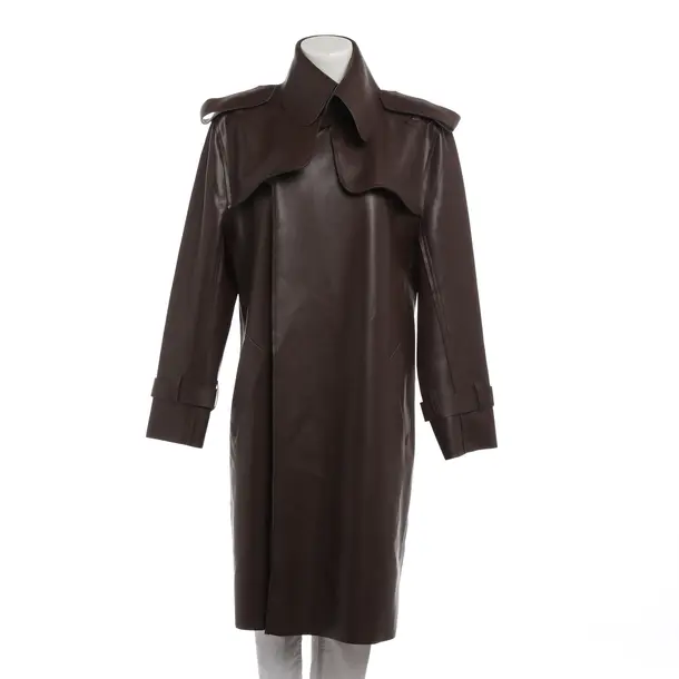 Mid-Season Jacket, in Dark Brown, Polyurethane, Norma Kamali