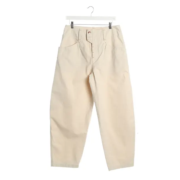 Slim Fit Jeans, in Cream, Cotton, Isabel Marant