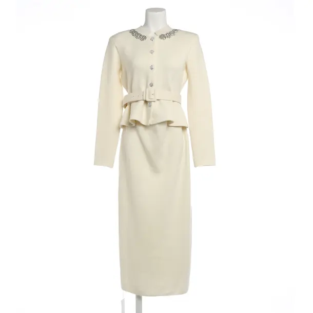 Dress, in Cream, Wool, self-portrait