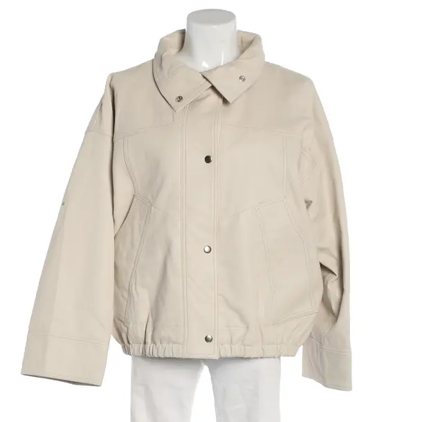 LeatherJacket, in Cream, Leather, Róhe