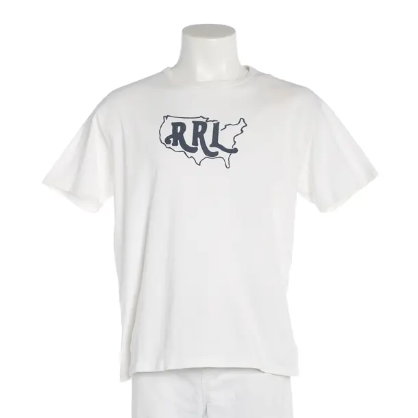T-Shirt, in Cream, Cotton, RRL