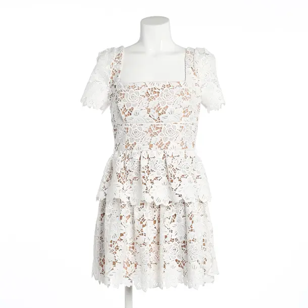 Cocktail Dress, in White, Polyester, self-portrait