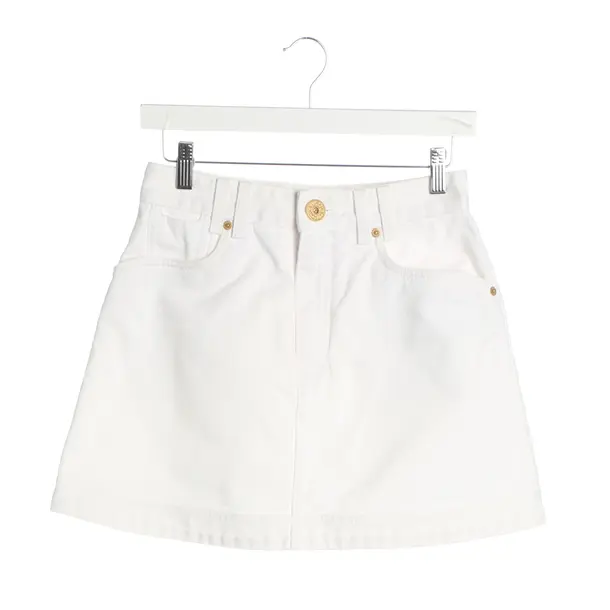 Skirt, in White, Cotton, Balmain
