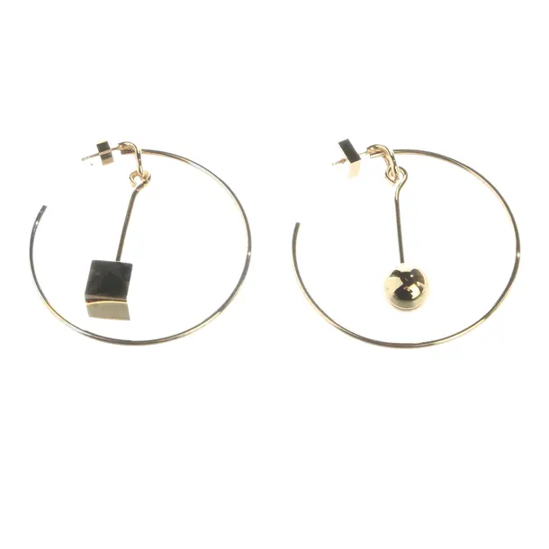 Ohrringe, in Gold, Metall (metallisch, metallisiert), Jacquemus