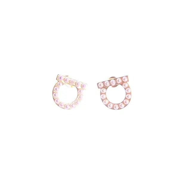 Ohrringe, in Gold, Metall (metallisch, metallisiert), Salvatore Ferragamo