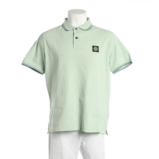 Poloshirt, in Hellgrün, Baumwolle, Stone Island