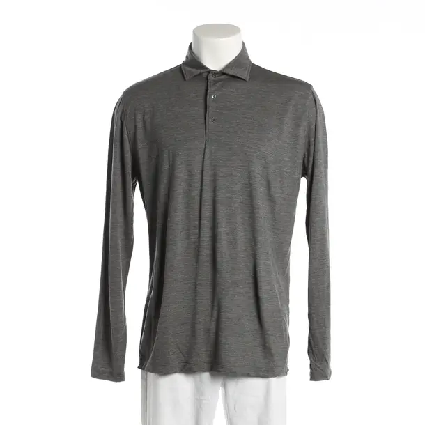 Long Sleeve Shirt, in Gray, Wool, Lardini