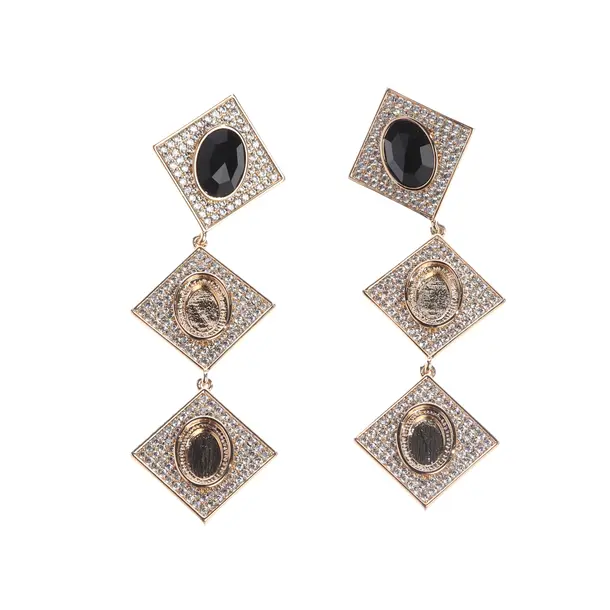 Earrings, in Gold, Metal (metallic, metallized), self-portrait