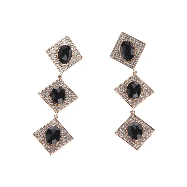 Earrings, in Gold, Metal (metallic, metallized), self-portrait