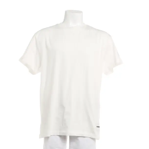 T-Shirt, in Cream, Cotton, Jil Sander