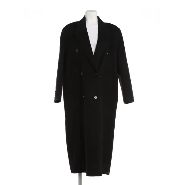 Mid-Season Coat, in Black, Wool, Frankie Shop