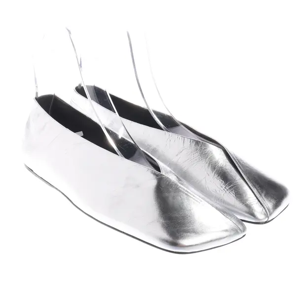 Ballet Flats, in Silver, Jil Sander