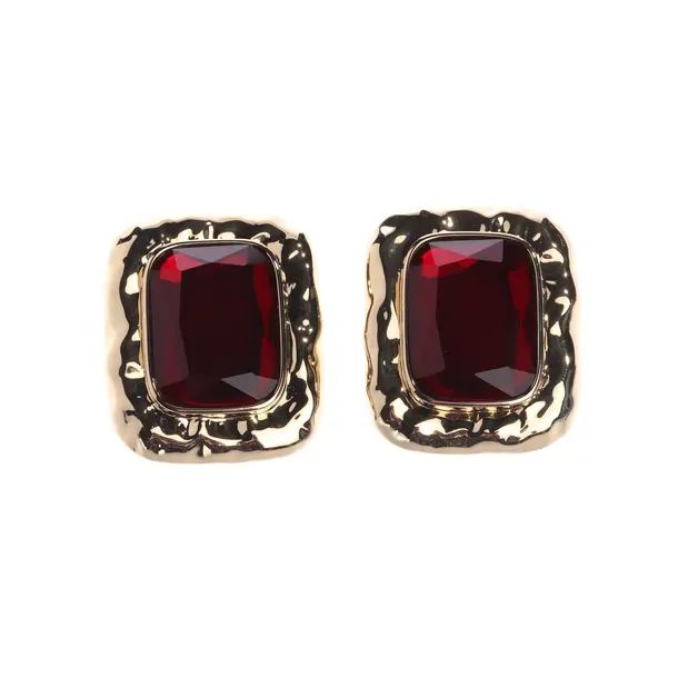 Earrings, in Gold, Metal (metallic, metallized), self-portrait