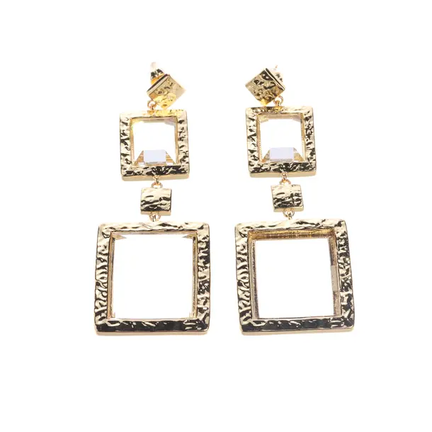 Ohrringe, in Gold, Metall (metallisch, metallisiert), Rebecca Vallance