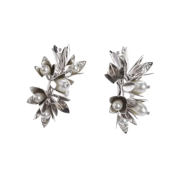 Earrings, in Silver, Metal (metallic, metallized), Simone Rocha