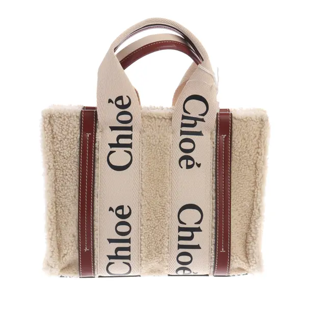 Handtasche, in Hellbraun, Baumwolle, Chloé