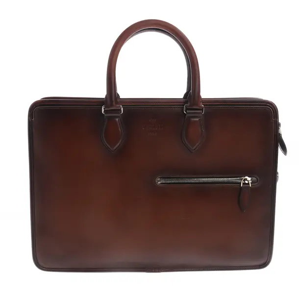 Aktentasche, in Braun, Leder, Berluti
