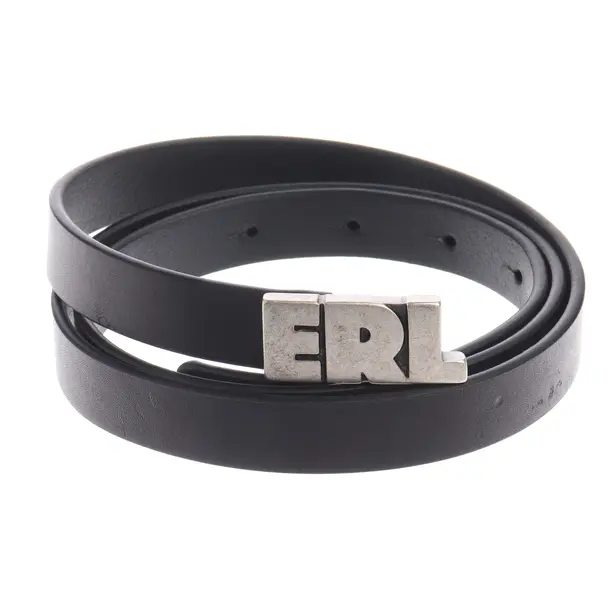 Belt, in Black, Leather, Erl