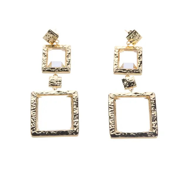 Earrings, in Gold, Metal (metallic, metallized), Rebecca Vallance