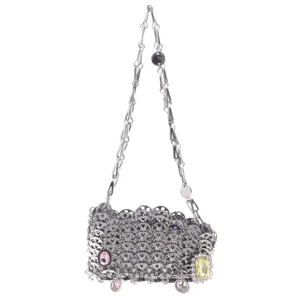 Abendtasche, in Silber, Metall (metallisch, metallisiert), Paco Rabanne