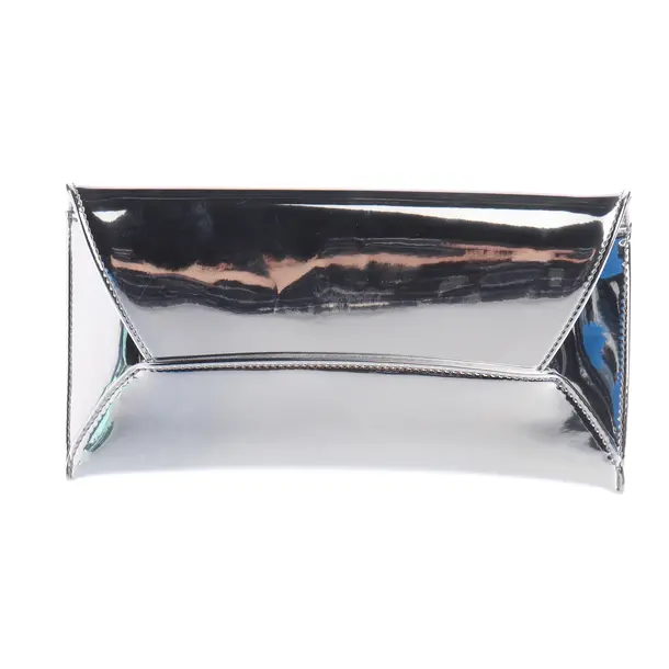 Clutch Bag, in Silver, Leather, Aquazzura