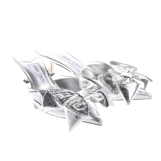 Heeled Mules, in Silver, Jimmy Choo