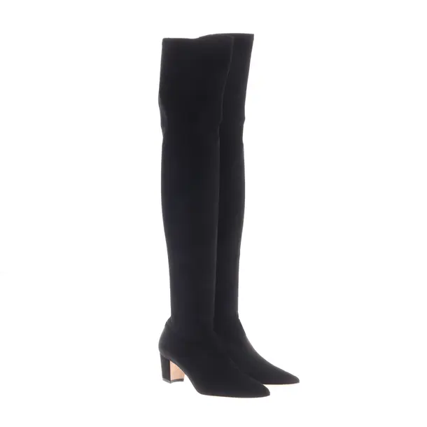 Over-The-Knee Boots, in Black, Manolo Blahnik
