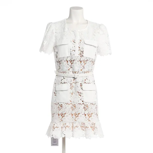 Cocktail Dress, in White, Polyester, self-portrait