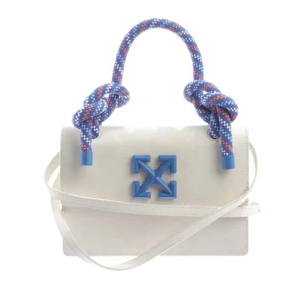Handbag, in Cream, Leather, Off-White