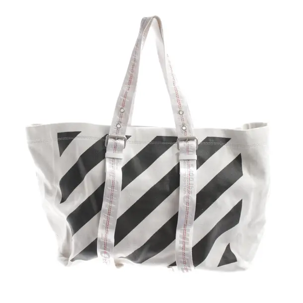 Shopper Bag, in Cream, Linen, Off-White