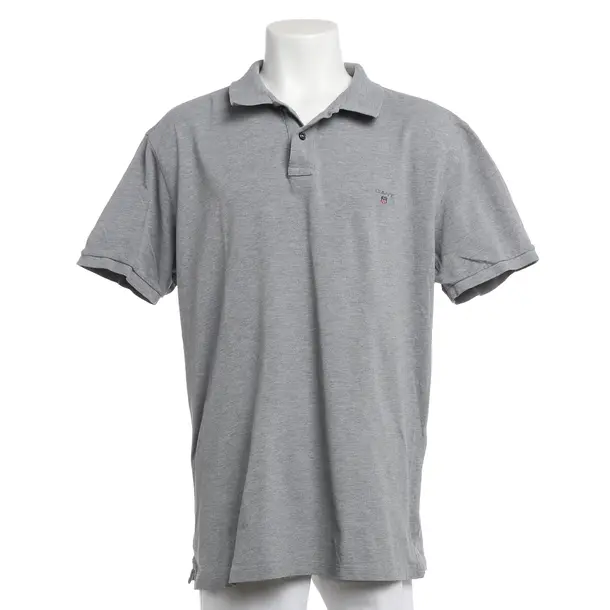Poloshirt, in Grau, Baumwolle, Gant