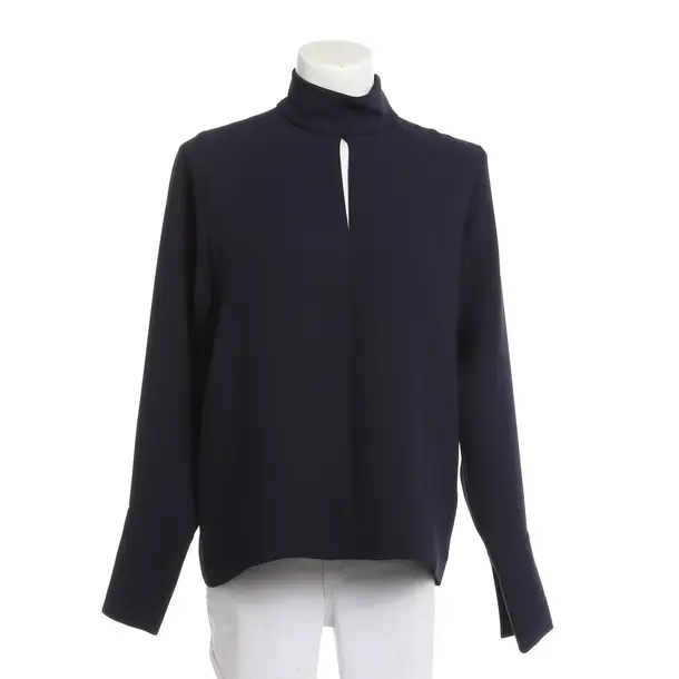 Blouse, in Navy, Polyester, Closed