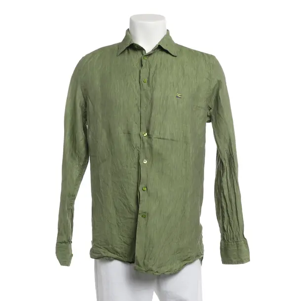 Hemd, in Grün, Leinen, Etro
