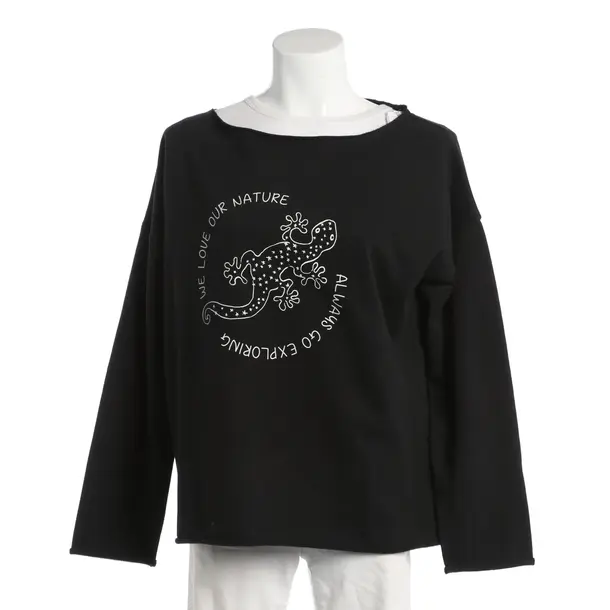 Sweatshirt, in Black, Cotton, Juvia
