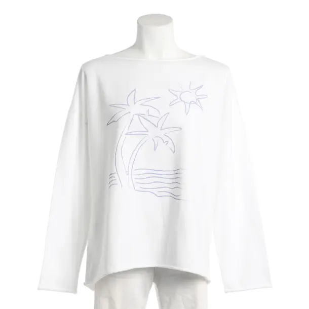 Sweatshirt, in Weiß, Baumwolle, Juvia