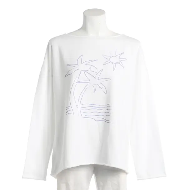 Felpa, in Bianco, Cotone, Juvia